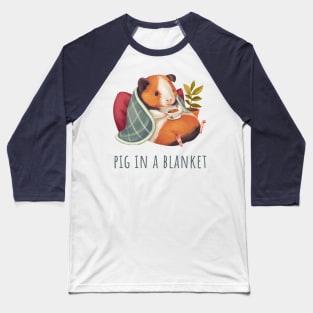 Cozy Guinea Pig in a Blanket Baseball T-Shirt